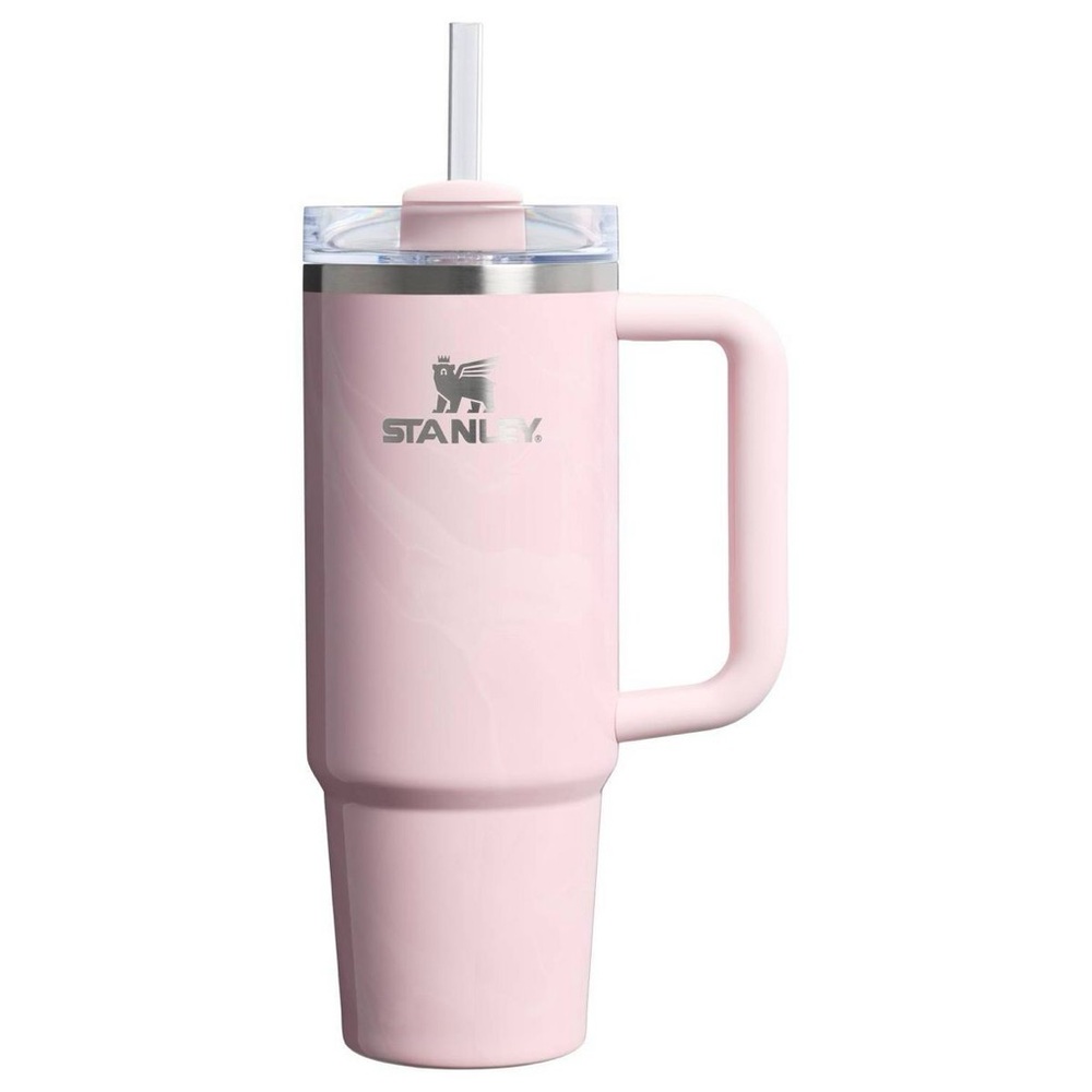 ✨NWT✨ Stanley Tumbler (Pink Amethyst Calacatta) with Glitter Straw Pack